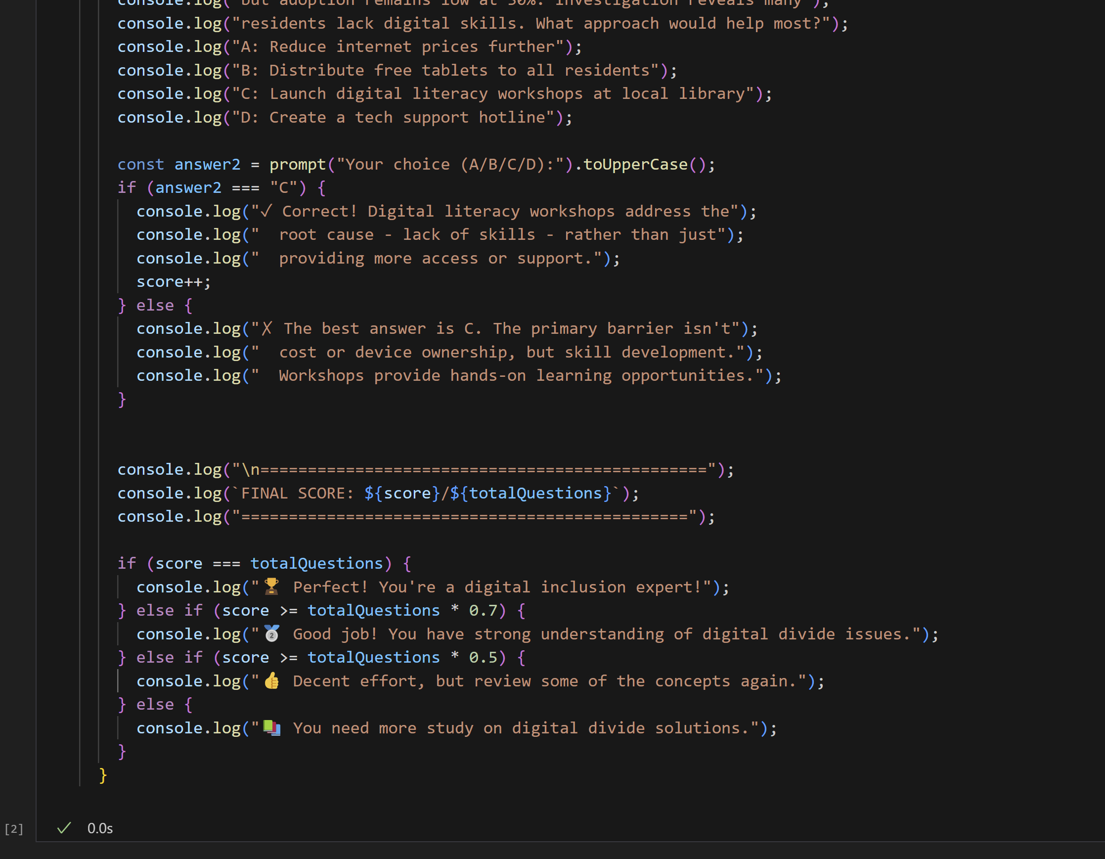 AP CSP MCQ Performance Chart